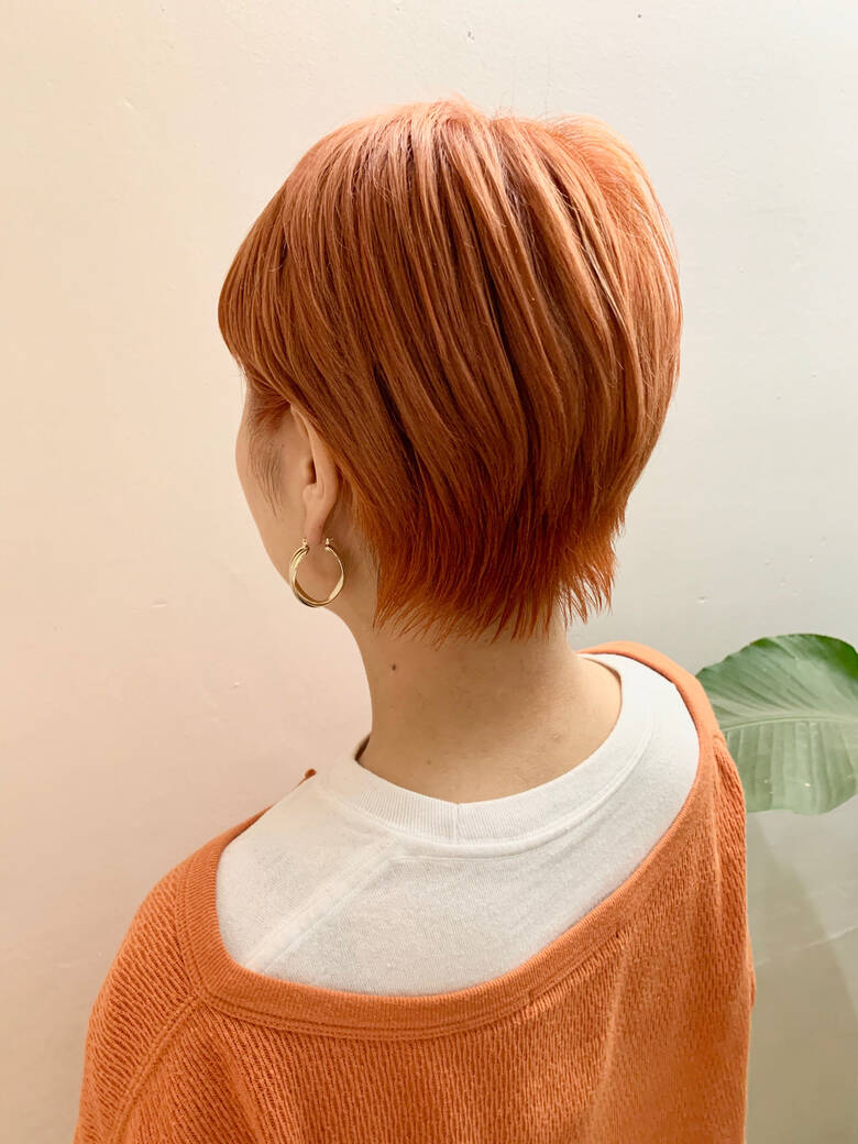 ショート ベリーショート ブリーチカラー フェミニン Zina ハシモト Hair