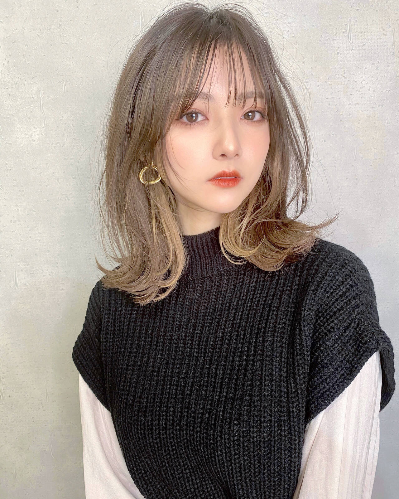 大人ミディアム コンサバ インナーカラー ミディアム Riko 荒木 洋文 Hair