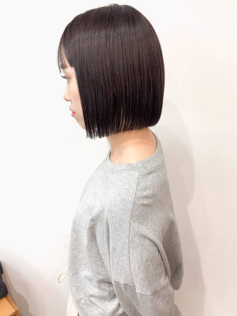 ナチュラル ダークカラー ボブ ミニボブ Salon Sea 宮崎 陽介 Hair