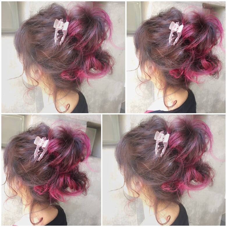 簡単ヘアアレンジ グラデーションカラー ハーフアップ ショート Wille Motai Wille 1513 Hair