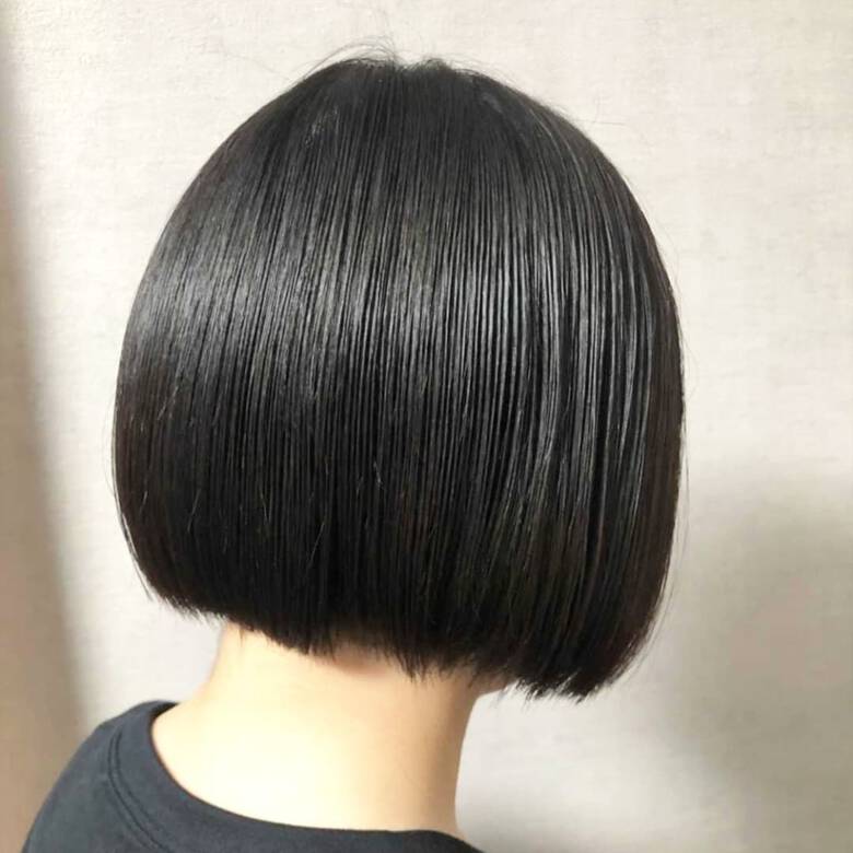 ナチュラル 切りっぱなしボブ ショートボブ まとまるボブ リンクス美容室 Rumilinks美容室 Hair