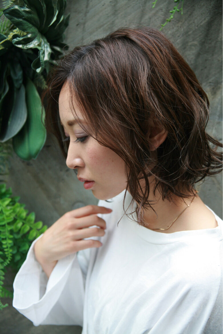 ボブ 切りっぱなし エフォートレス 外ハネ フリーランス 平本 聖 4110 Hair