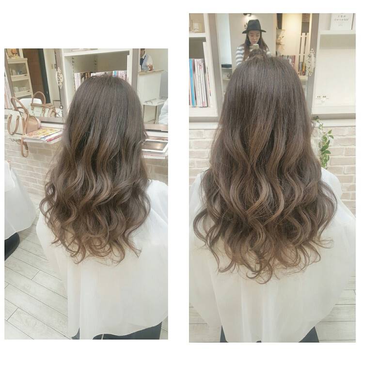 グラデーションカラー アッシュ ロング ナチュラル Avant Naoko Miura 大阪 心斎橋 Avant Hair