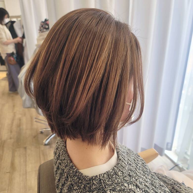 ナチュラル 30代 ショートボブ レイヤーヘアー Avant Naoko Miura 大阪 心斎橋 Avant 6735 Hair