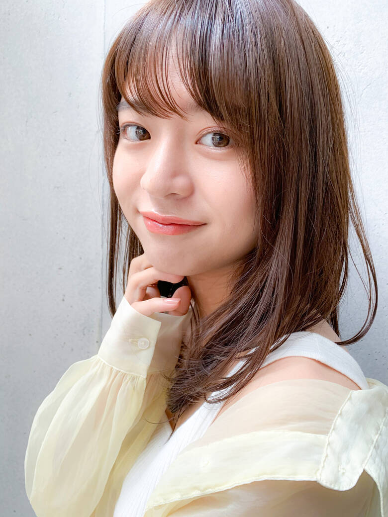 ヘアアレンジ オリーブベージュ 鎖骨ミディアム ミディアム Agnos 青山 杉山 美羽 Agnos青山 Hair
