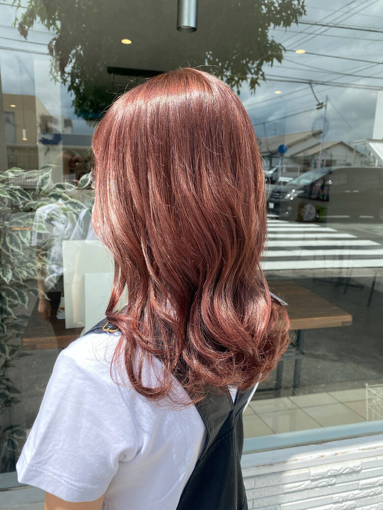 ナチュラル可愛い ピンクベージュ セミロング ナチュラル Lunon 木村 厚輝 Hair