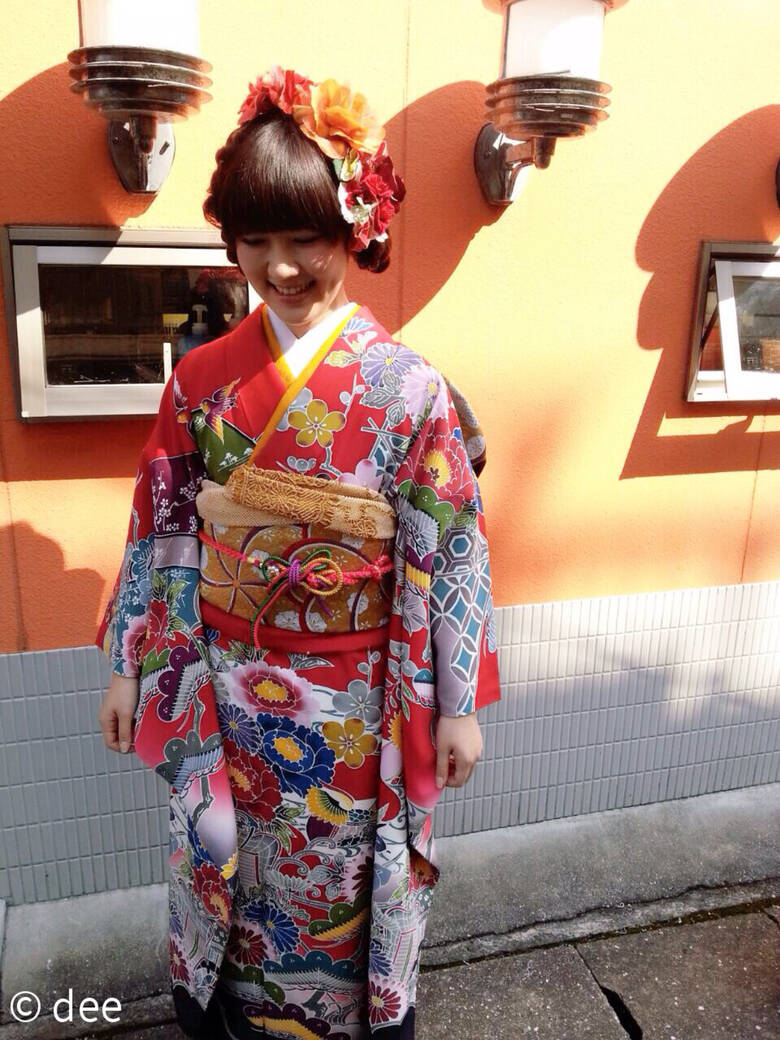 振袖 ヘアアレンジ 成人式 ボブ Dee Dee Hair