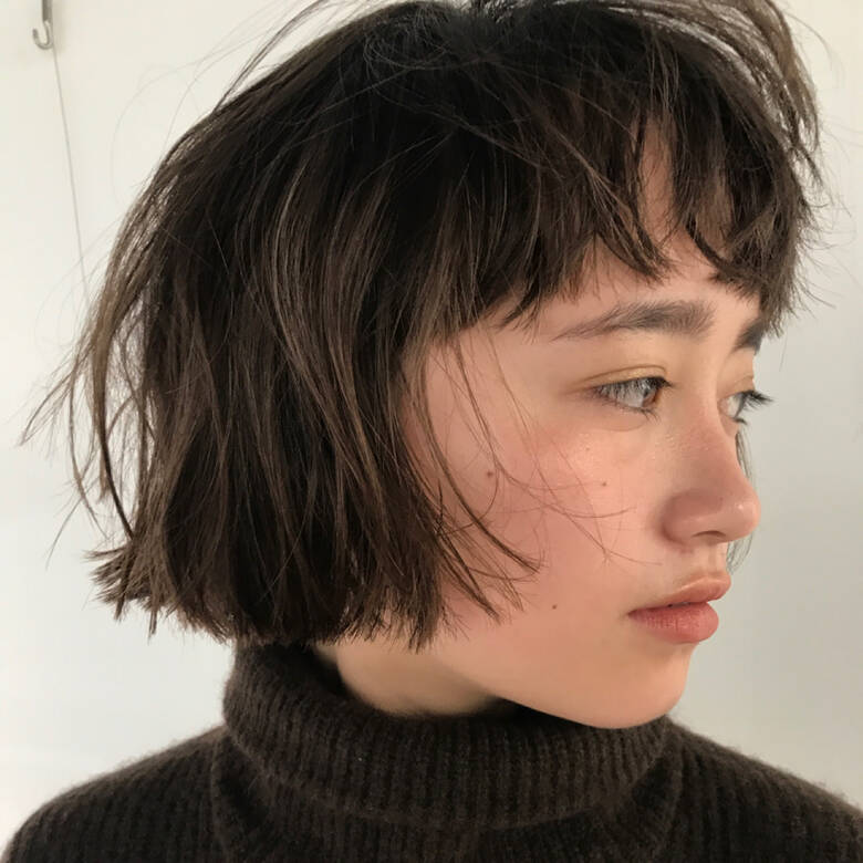 ショートボブ くせ毛風 ブリーチ ショート Nanuk渋谷店 ナヌーク 高橋 忍 4309 Hair