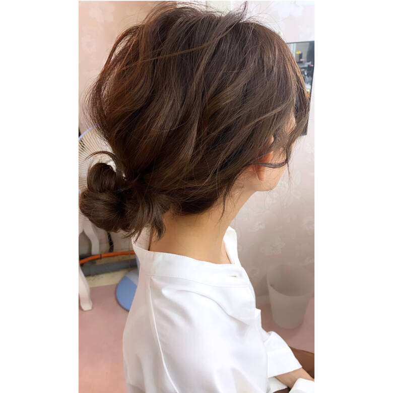 ヘアアレンジ ラフ セミロング ナチュラル Hair And Make Chie Ogusu Chie Ogusu 6071 Hair