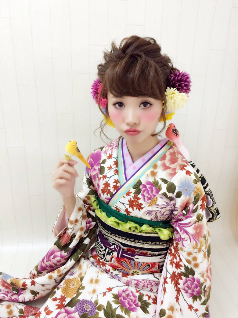 着物 振袖 ゆるふわ ミディアム 加藤 優希 Hair