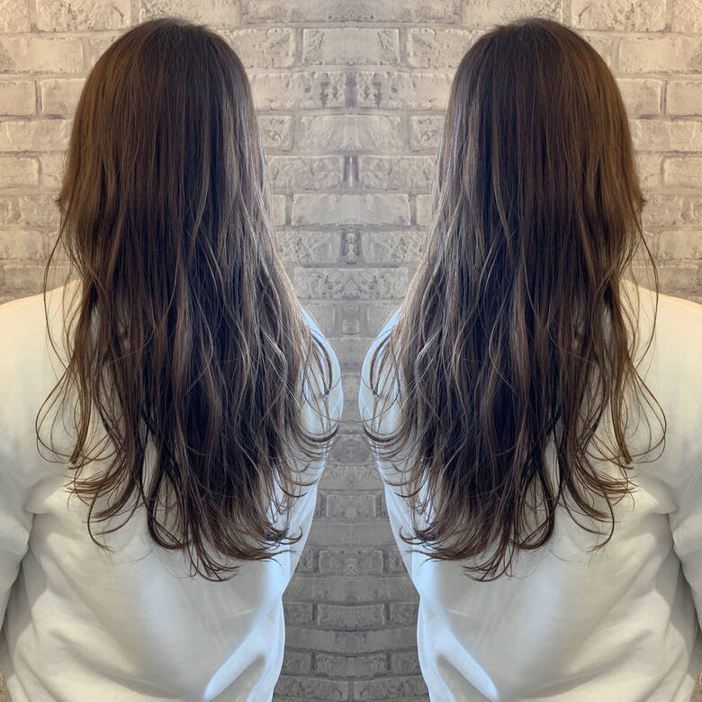 エレガント アッシュグレージュ アッシュグレー セミロング Hair Saron Roots 南越谷店 平野 貴之 Hair