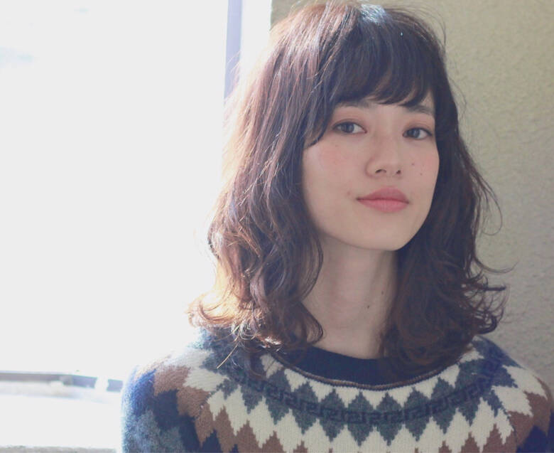 暗髪 ゆるふわ 黒髪 パーマ 人トナリ 冨永 真太郎 1248 Hair