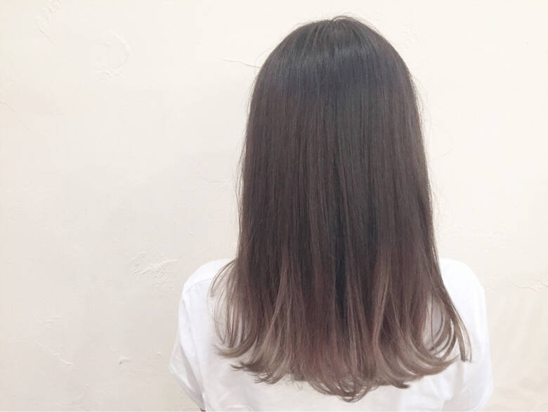 グラデーションカラー ミディアム アッシュ ハイライト Bado 坂本圭太朗 2406 Hair