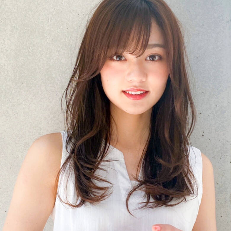 レイヤーカット 大人ロング レイヤーロングヘア コンサバ Agnos 青山 石川 卓弥 Agnos青山 小顔レイヤー Hair