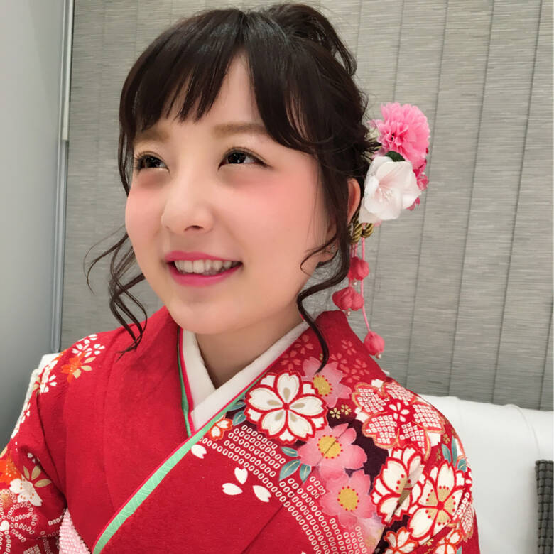 ボブ ヘアアレンジ 後れ毛 成人式 M Slash センター南 Mayo Hair