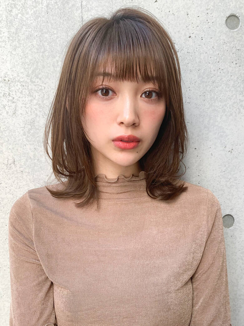 ミディアム 小顔ヘア デート 鎖骨ミディアム Agnos 青山 杉山 美羽 Agnos青山 Hair