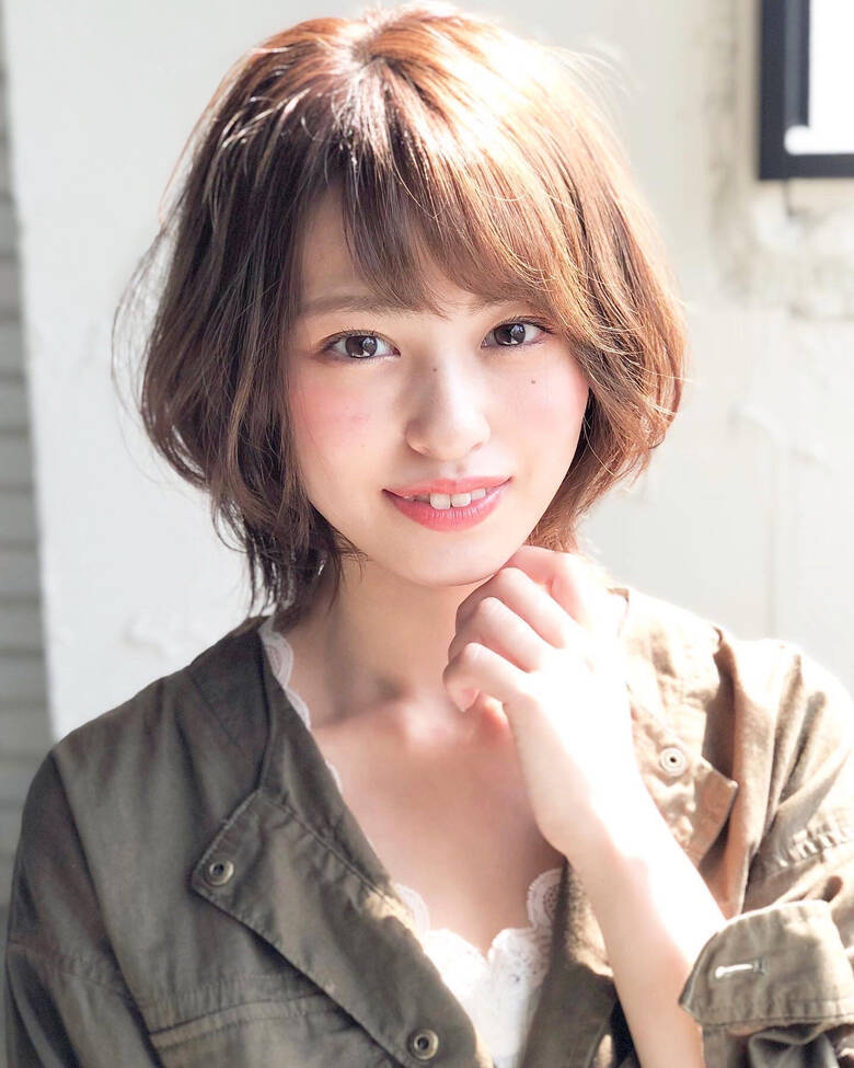 ナチュラル ショートボブ デジタルパーマ ショート Dyplus 鎗田聖乃 やりたさとの Dyplus 表参道 Hair