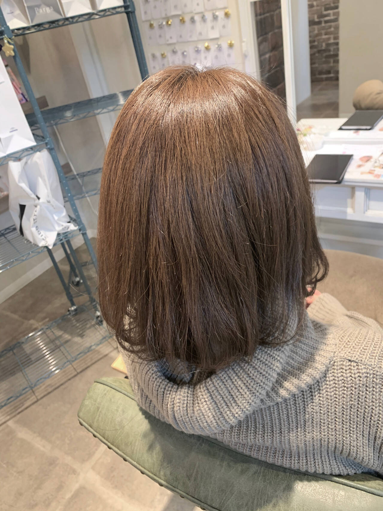 抜け感 透明感 ミディアム アッシュベージュ Lucido Style Orga ほしの まみ Hair