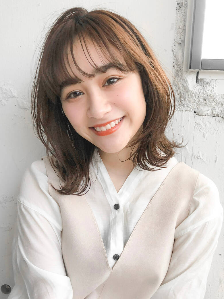 ロブ フェミニン シースルーバング ミディアム Dydi表参道 本田結 ほんだゆい Dydi表参道 Hair ロブ フェミニン シースルーバング ミディアム Dydi表参道 本田結 ほんだゆい Dydi表参道 Hair