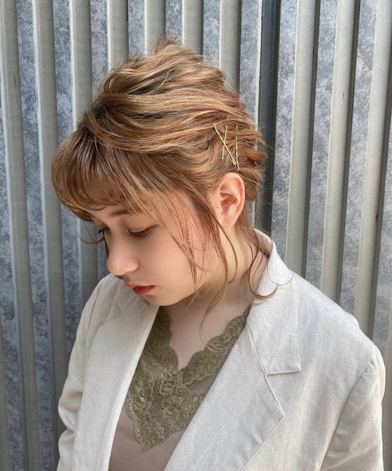 ヘアアレンジ ボブ お出かけヘア 簡単ヘアアレンジ Youres Hair 髪質改善トリートメント ヘッドスパ 恵比寿本店 ユアーズ ヘア 大人かわいいショート ミディアム 大森春奈 Hair
