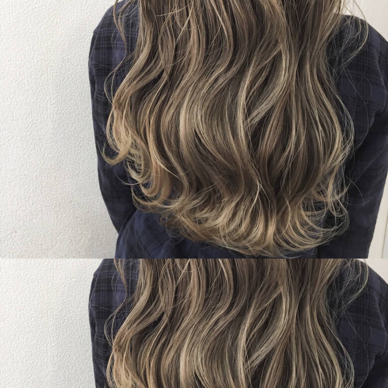 グラデーションカラー 冬 バレイヤージュ ハイライト Vicushair 田渕 英和 Vicushair Hair