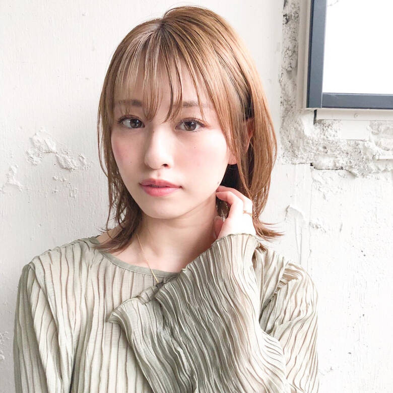 デジタルパーマ ミディアム ナチュラル アンニュイほつれヘア Dyplus 鎗田聖乃 やりたさとの Dyplus 表参道 6200 Hair