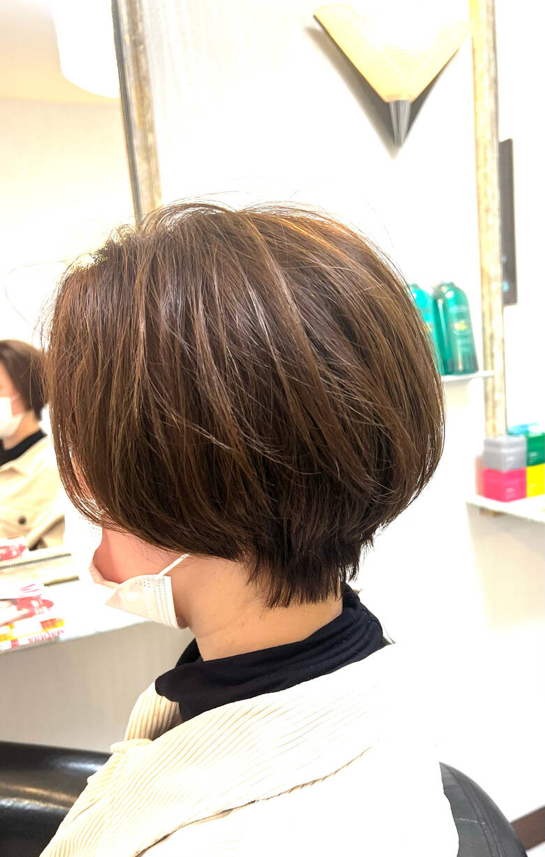 ナチュラル ショート ショートボブ ウルフカット Hair Make Cross Ken Hair
