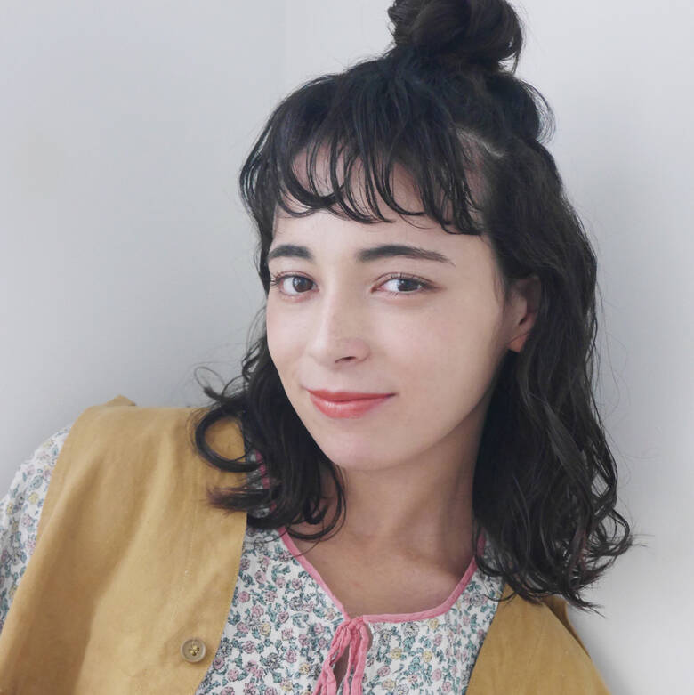 ミディアム ゆるふわパーマ パーマ 無造作パーマ Ecouter 井浦果歩 Hair