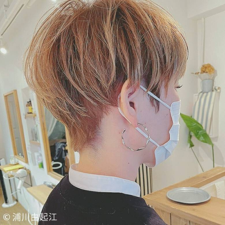 ショート グラデーションカラー モード 外国人風カラー Nanon 浦川由起江 Hair