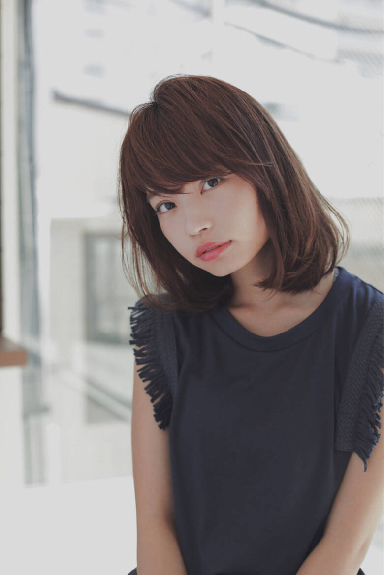 ストリート 小顔 前髪あり 大人女子 Houle 大西 絢子 Houle Hair