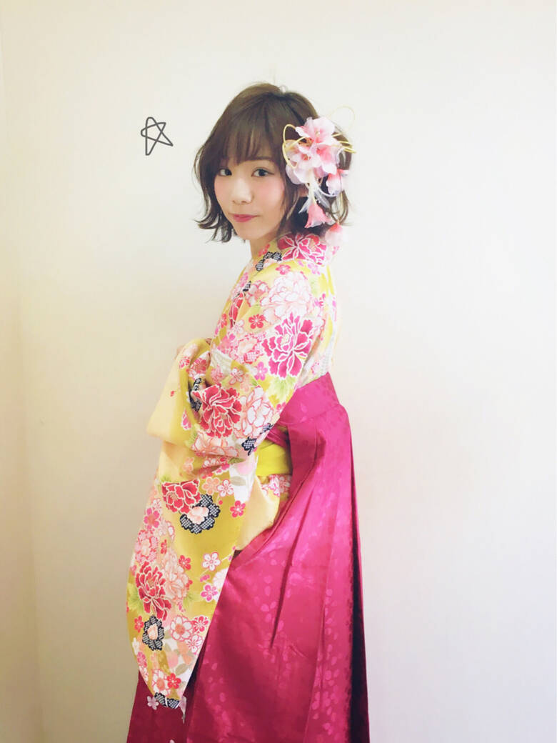 パーマ ボブ ゆるふわ 袴 Risa Hair パーマ ボブ ゆるふわ 袴 Risa Hair