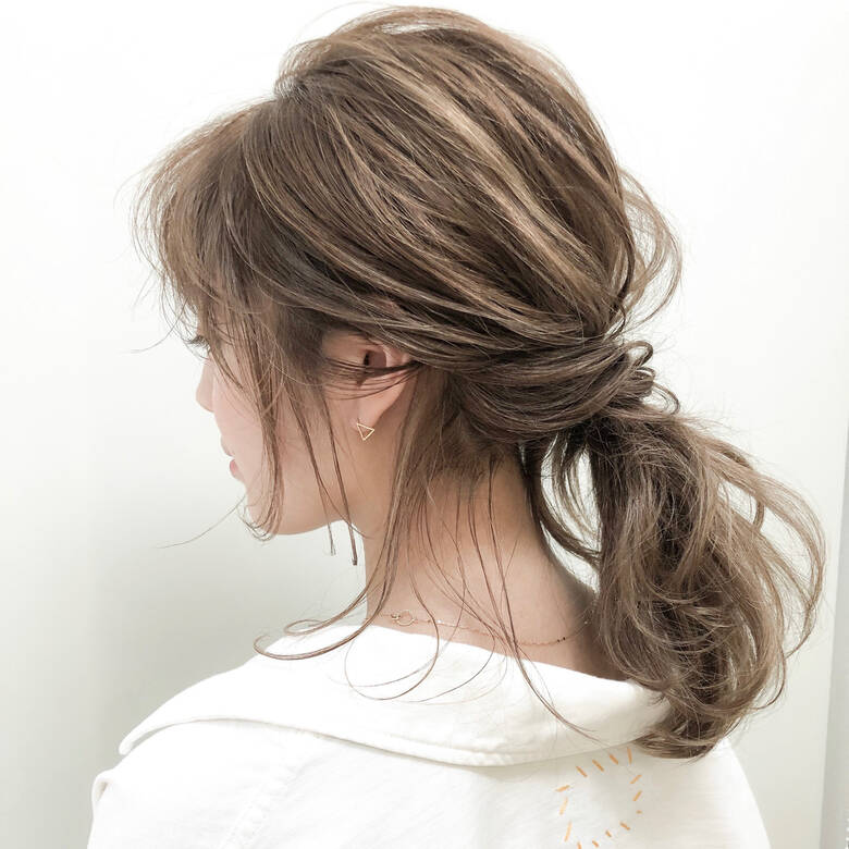 簡単ヘアアレンジ ミディアム ヘアアレンジ ミルクティーベージュ Neolive Cirol タカトリミキ Neolive Cirol 6177 Hair