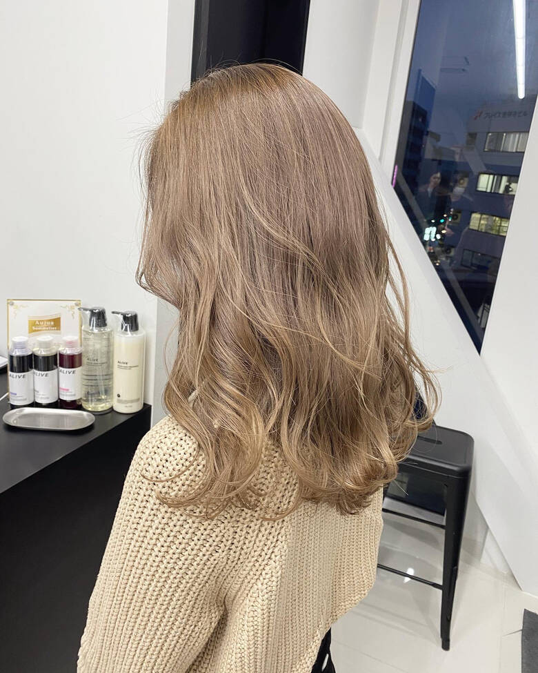 ベージュ ナチュラル 春 ミルクティーベージュ Alive 吉祥寺 若山 葵 Alive Kichijoji Hair