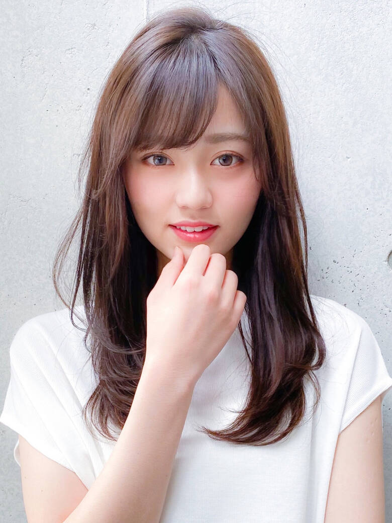 大人ロング レイヤーロングヘア レイヤー 小顔 Agnos 青山 石川 卓弥 Agnos青山店長 小顔レイヤー Hair