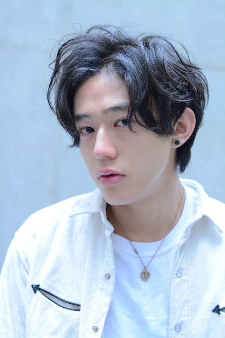 ナチュラル センターパート 無造作パーマ メンズ Assort アソート 杉山良平 5142 Hair