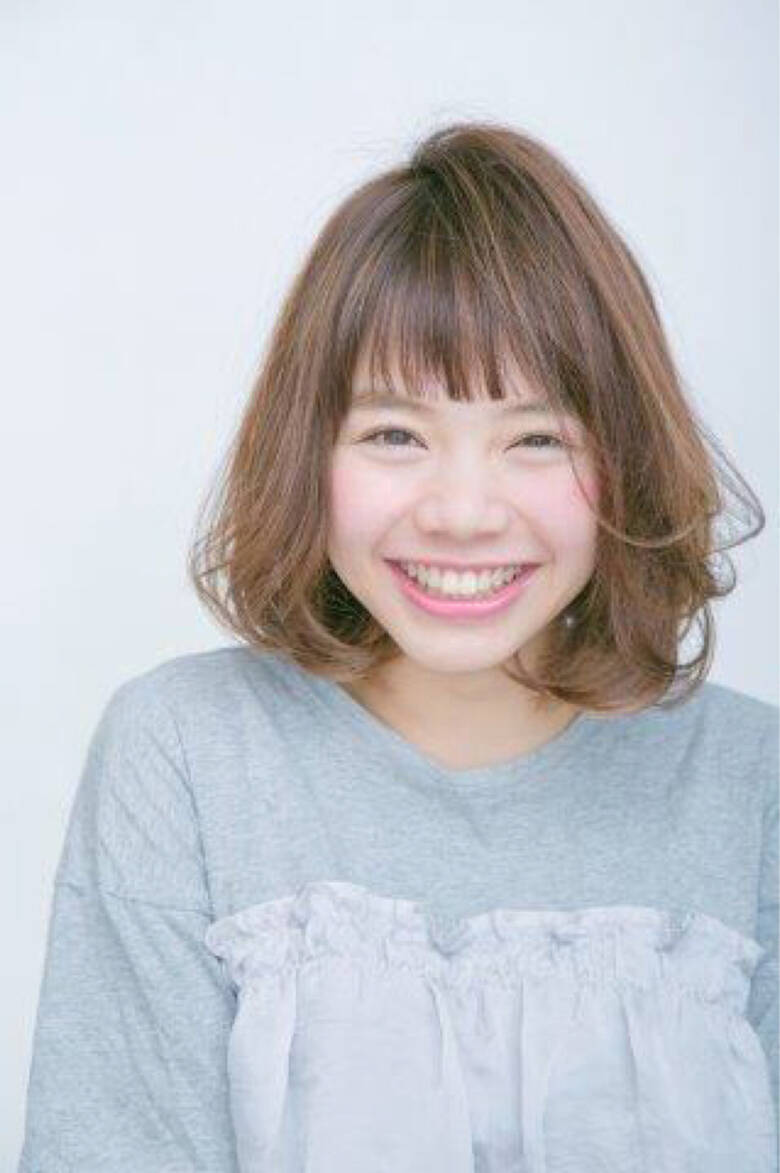 ミディアム ボブ ピュア 前髪あり Apish Ginza Apish Ginza 青木杏奈 Hair