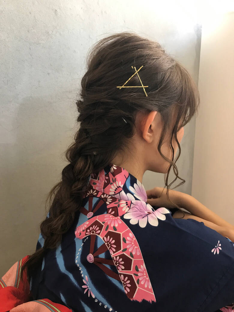 ヘアアクセ 和装 ヘアアレンジ 花火大会 D Na 宇南山和哉 Hair
