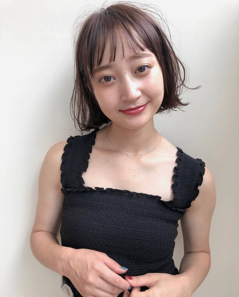 フェミニン 前下がりボブ シースルーバング ボブ Drive For Garden 国武さゆり ショート ボブ 4297 Hair