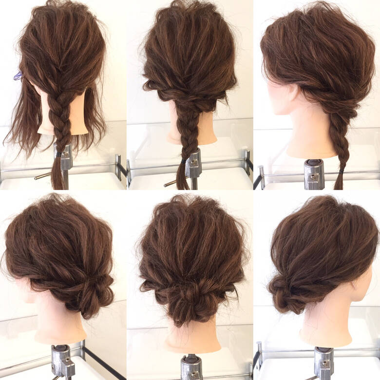 セミロング 簡単ヘアアレンジ 編み込み ショート Revel Hair 村上 泰正 Hair