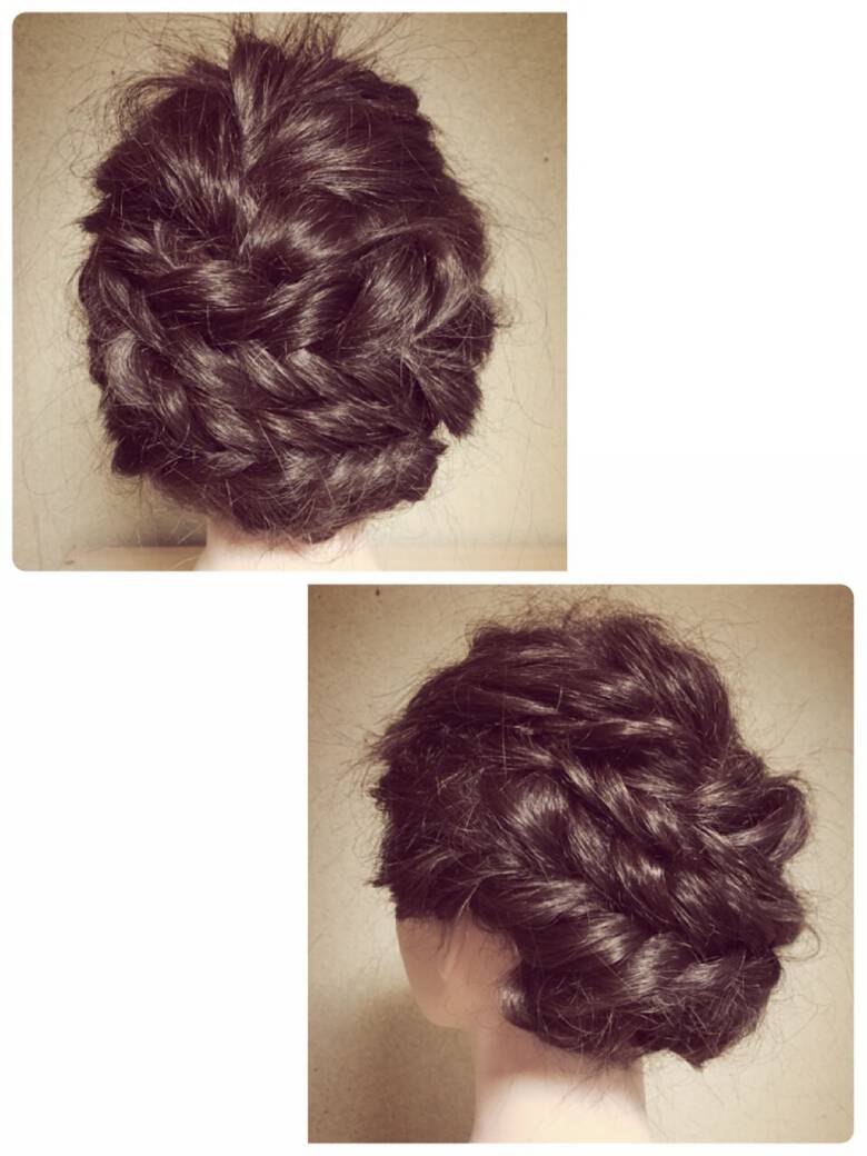 ヘアアレンジ コンサバ フィッシュボーン 結婚式 Ares いまむ Hair