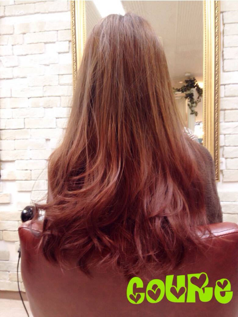 黒髪 ブラウンベージュ グラデーションカラー レッド Cuore Taniguchi Yoshiaki Hair