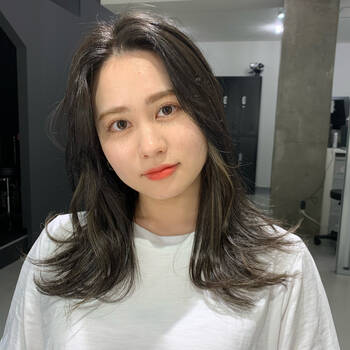 前髪別 セミロングのウルフレイヤー 簡単ヘアアレンジカタログ Hair