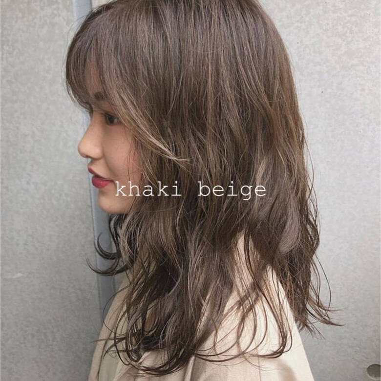 ナチュラル アッシュブラウン カーキアッシュ デザインカラー Neolive Curro Rikaco Hair