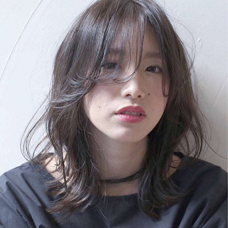 ボブ 小顔 前髪あり 色気 Diptymoila Sayaka Hair