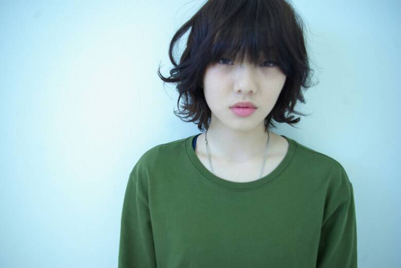 黒髪 ハイライト ナチュラル ウルフカット D Erlanger For Hair Hidefuminouchi Hair