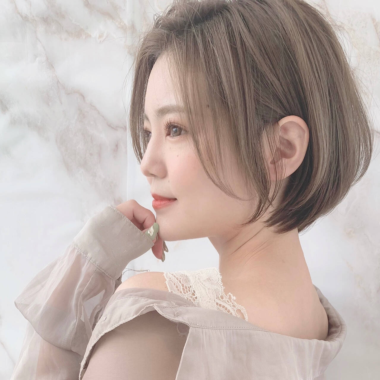 横顔美人 モテボブ ショート ナチュラル可愛い×MINX銀座2丁目店×【似合わせ、小顔、ショートヘア】関 真吾×625216【HAIR】