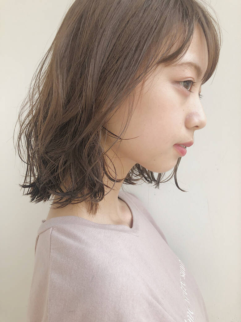 ヘアアレンジ ナチュラル ボブ 大人かわいい Emma Ginza Maria くびれボブ レイヤー 小顔みせ Hair