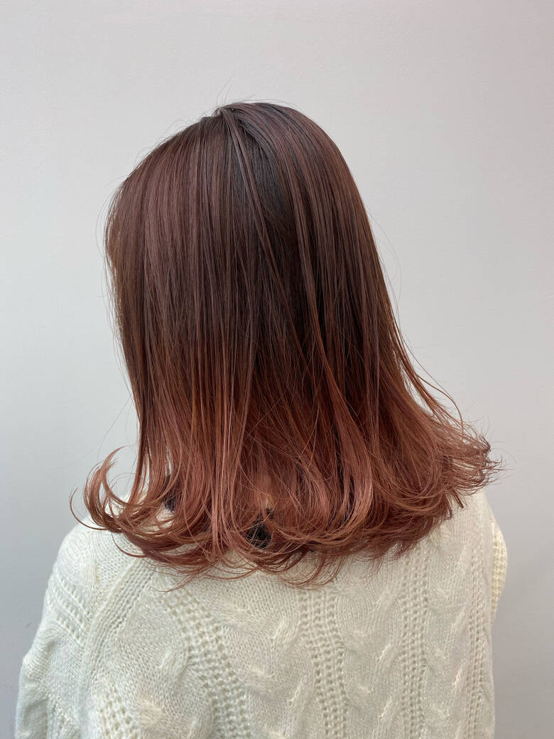 ピンクベージュ ナチュラル デート グラデーションカラー Alive Kichijoji Alive Mayuki Hair