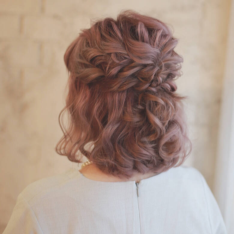 外国人風 ヘアアレンジ ハーフアップ ボブ Nalu Hair ナルーヘアー 谷本将太 Nalu Hair Hair