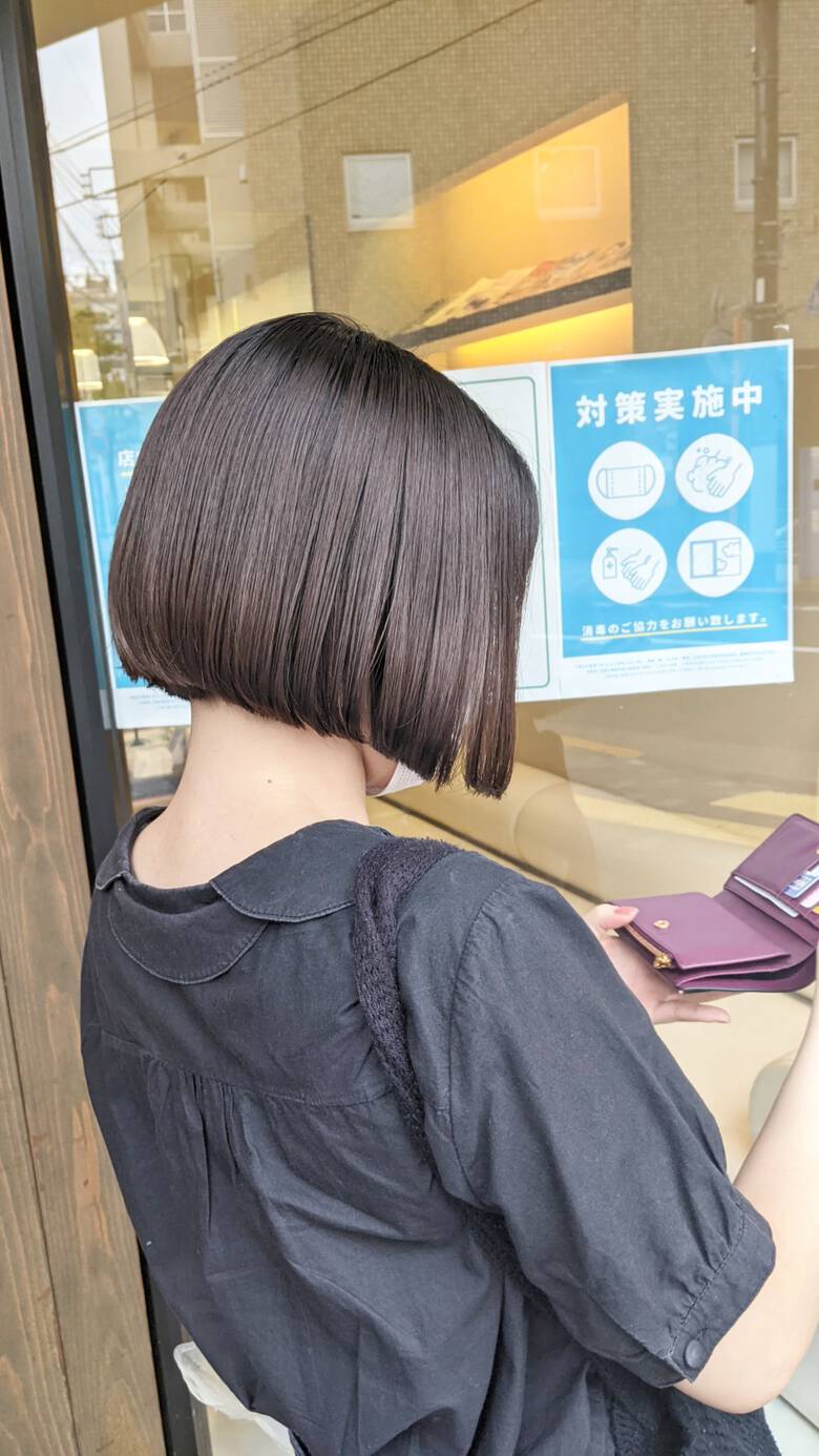 ボブ ミニボブ ガーリー 切りっぱなしボブ ベーセベーゼ成増店 蒲生 優 Hair